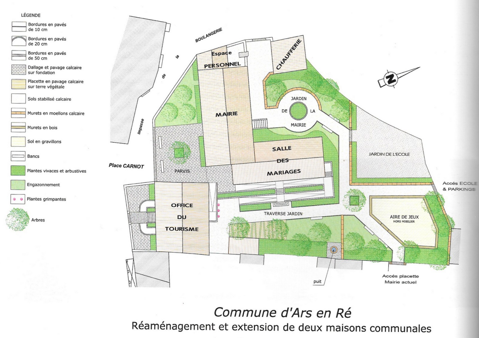 Ars-en-Ré - Plan d'aménagement des maisons communales