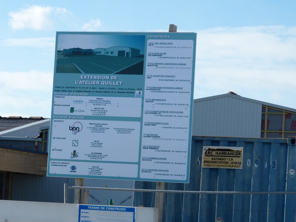 Loix - Agrandissement Atelier Quillet - 5 février 2015