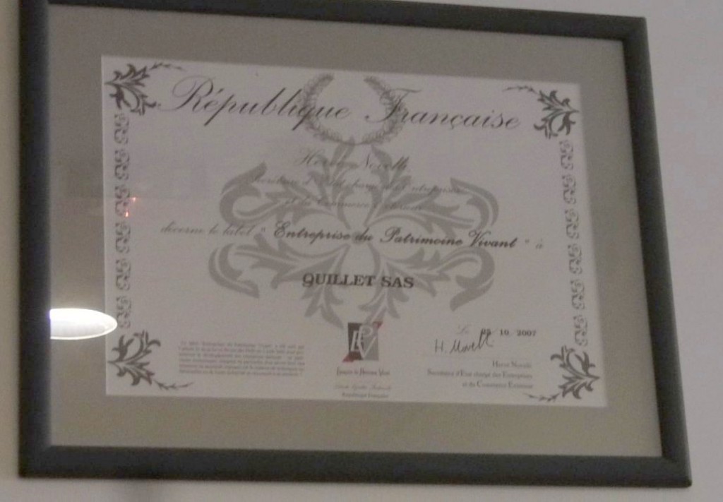 Atelier Quillet - Label Patrimoine vivant