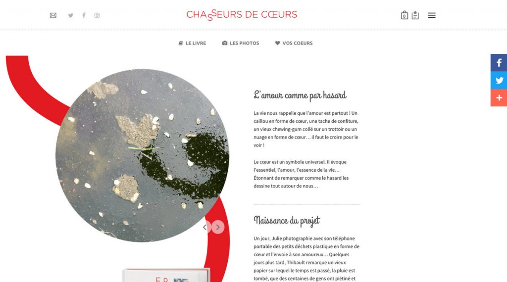Site internet Chasseurs de coeurs - Novembre 2016