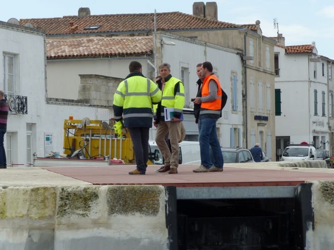 Port de La Flotte - Essais fermeture de la porte - 29 mars 2017