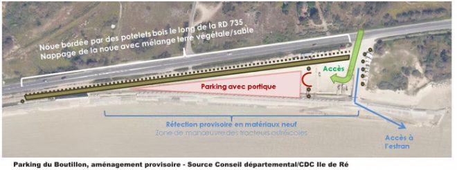 Digue du Boutillon - Aménagement provisoire parking - 31 mars 2017