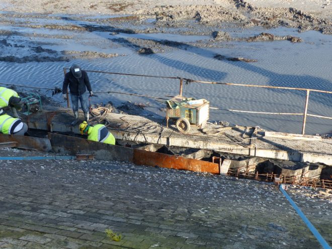Port de la Flotte - Reconstruction du perré - 29 novembre 2016