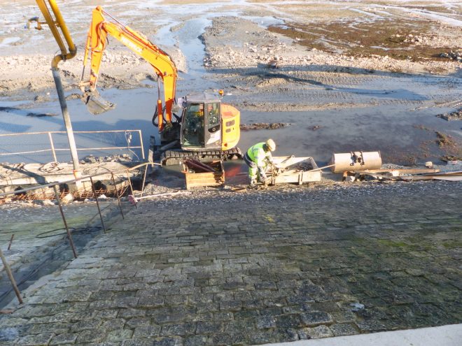 Port de la Flotte - Reconstruction du perré - 29 novembre 2016
