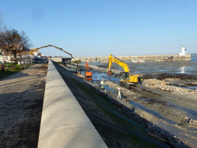 Port de la Flotte - Reconstruction du perré - 29 novembre 2016