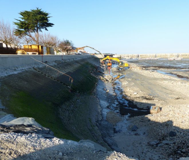 Port de la Flotte - Reconstruction du perré - 29 novembre 2016