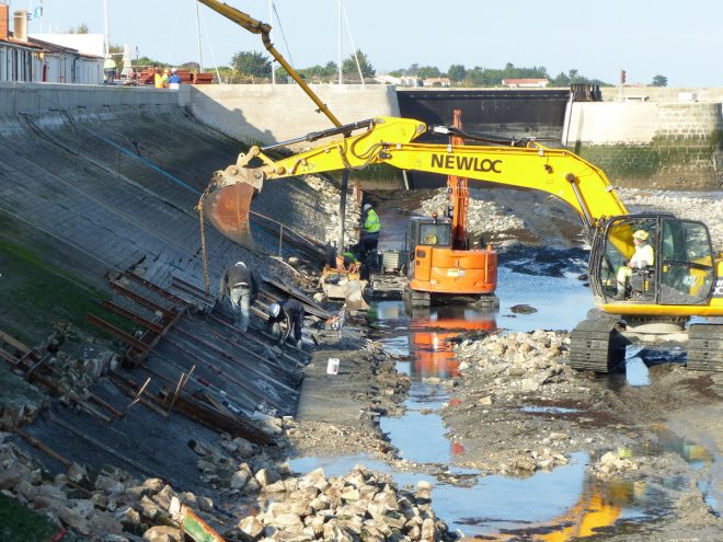 Port de la Flotte - Reconstruction du perré - 29 novembre 2016
