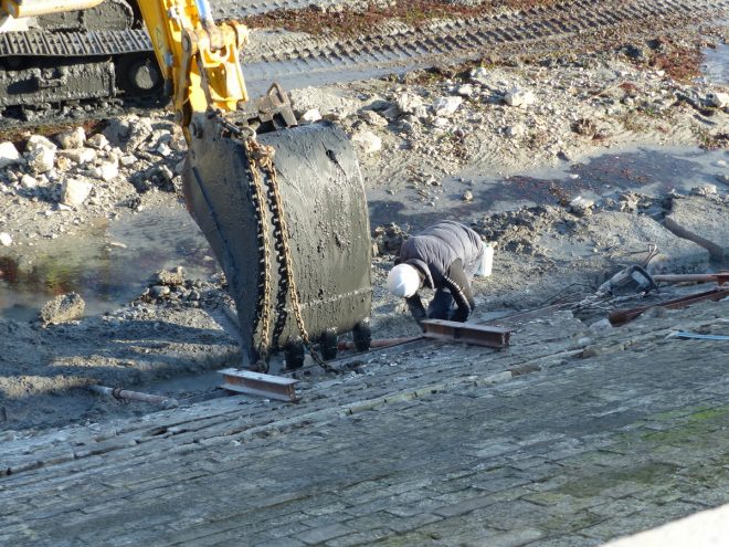 Port de la Flotte - Reconstruction du perré - 29 novembre 2016