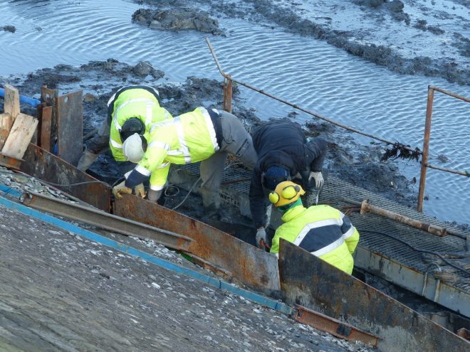 Port de la Flotte - Reconstruction du perré - 29 novembre 2016