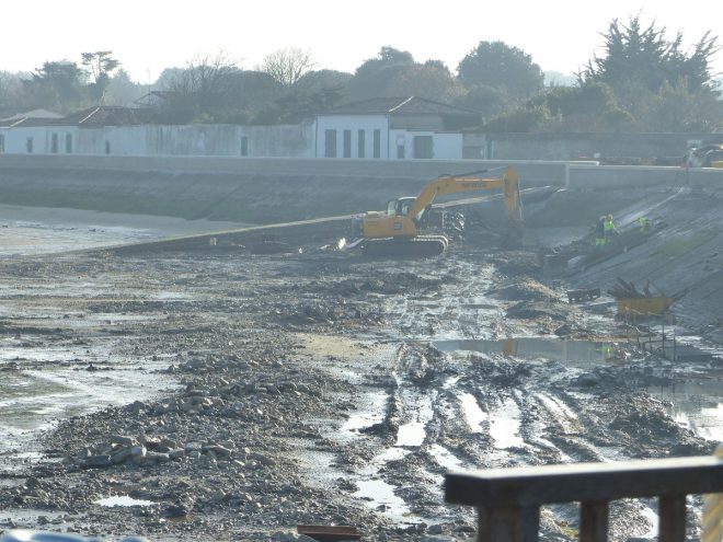 Port de la Flotte - Reconstruction du perré - 13 décembre 2016