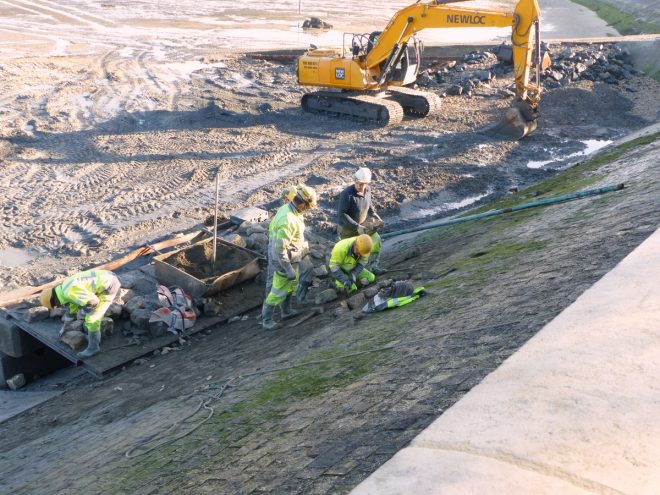 Port de la Flotte - Reconstruction du perré - 13 décembre 2016