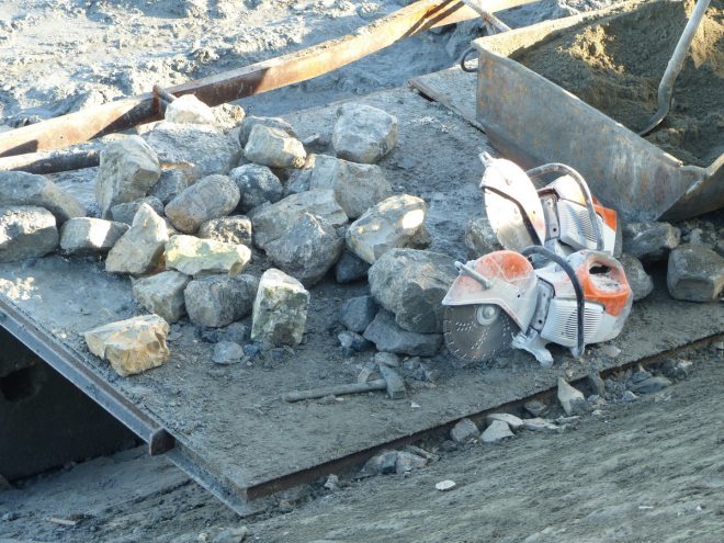 Port de la Flotte - Reconstruction du perré - 13 décembre 2016