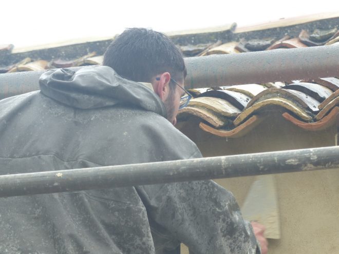 Ars-en-Ré - Travaux église - Chaulage des murs- 6 mars 2017