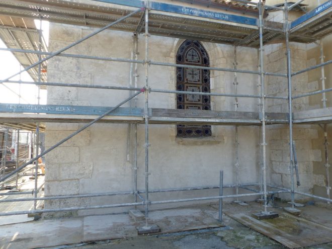 Ars-en-Ré - Travaux église - Chaulage des murs- 14 mars 2017