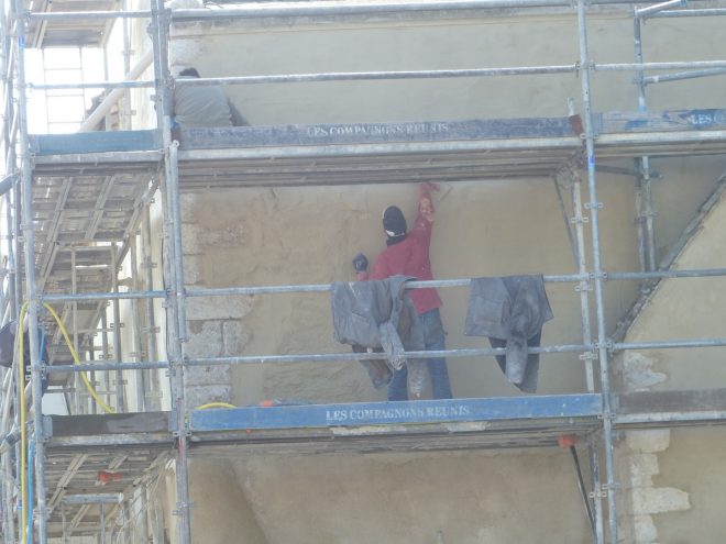 Ars-en-Ré - Travaux église - Chaulage des murs- 14 mars 2017