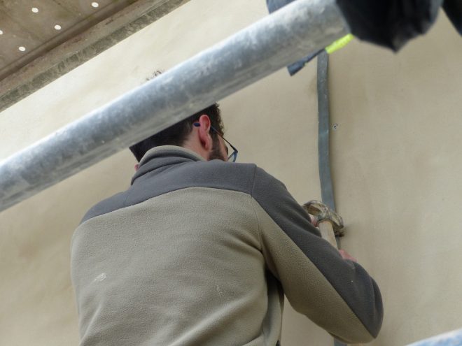 Ars-en-Ré - Travaux église - Chaulage des murs- 20 mars 2017