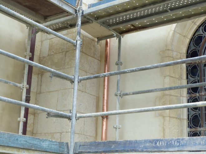 Ars-en-Ré - Travaux église - Etanchéité murs - 20 mars 2017