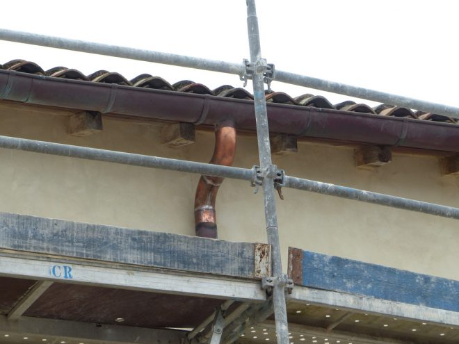 Ars-en-Ré - Travaux église - Etanchéité murs - 20 mars 2017