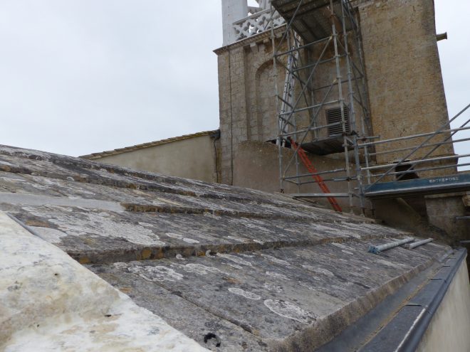 Ars-en-Ré - Travaux église - Etanchéité escalier - 20 mars 2017