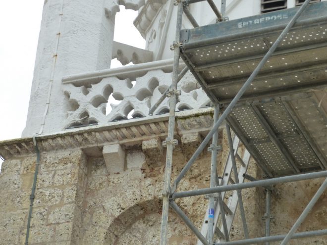 Ars-en-Ré - Travaux église - Etanchéité escalier - 20 mars 2017