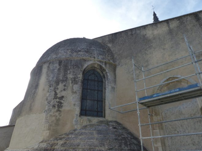 Ars-en-Ré - Travaux église -Arrière - 21 mars 2017