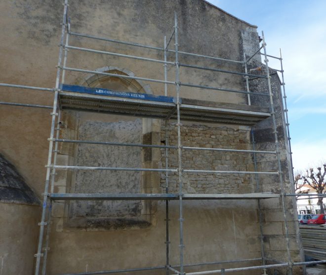 Ars-en-Ré - Travaux église -Arrière - 21 mars 2017