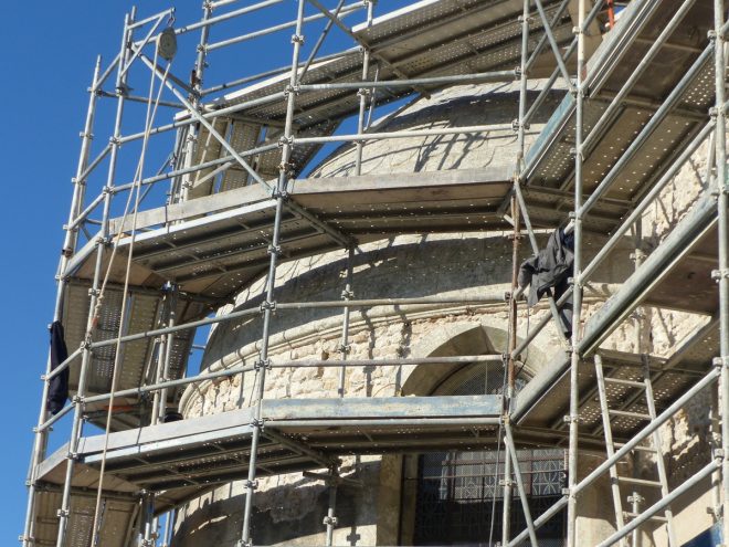 Ars-en-Ré - Travaux église -Arrière - 3 avril 2017