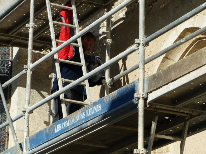 Ars-en-Ré - Travaux église -Arrière - 3 avril 2017