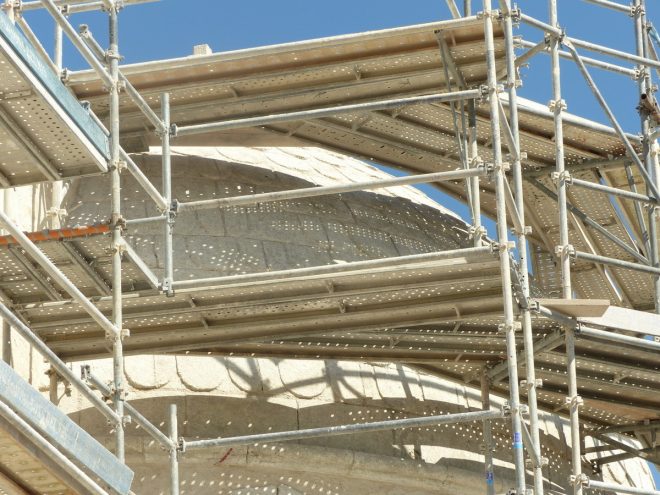 Ars-en-Ré - Travaux église -Arrière - 9 avril 2017