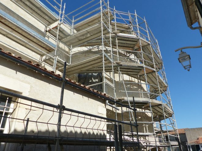 Ars-en-Ré - Travaux église -Arrière - 9 avril 2017