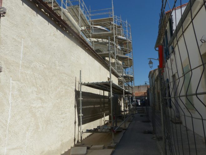 Ars-en-Ré - Travaux église -Arrière - 9 avril 2017