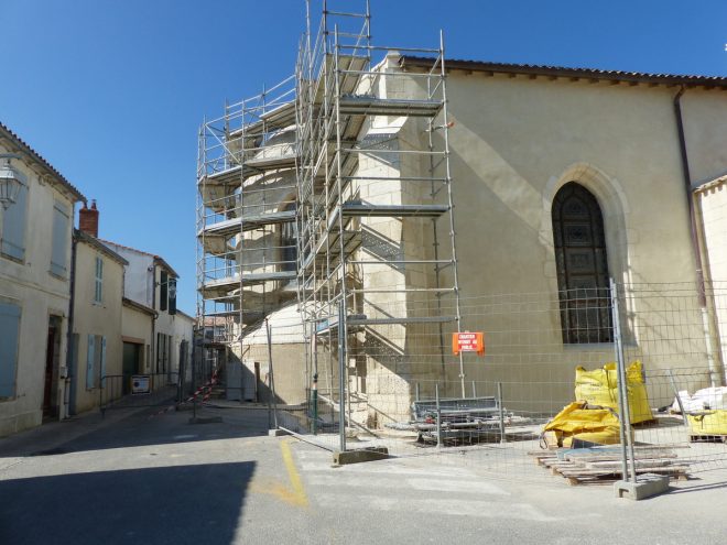 Ars-en-Ré - Travaux église -Arrière - 18 avril 2017