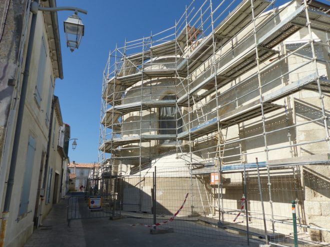 Ars-en-Ré - Travaux église -Arrière - 18 avril 2017