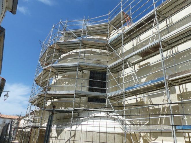 Ars-en-Ré - Travaux église -Arrière - 5 mai 2017