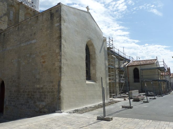 Ars-en-Ré - Travaux église - Chaulage des murs- 5 mai 2017