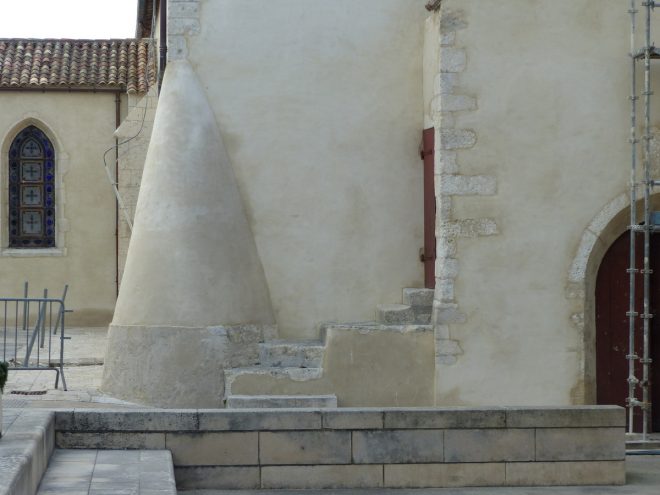 Ars-en-Ré - Travaux église - Etanchéité escalier - 9 mai 2017