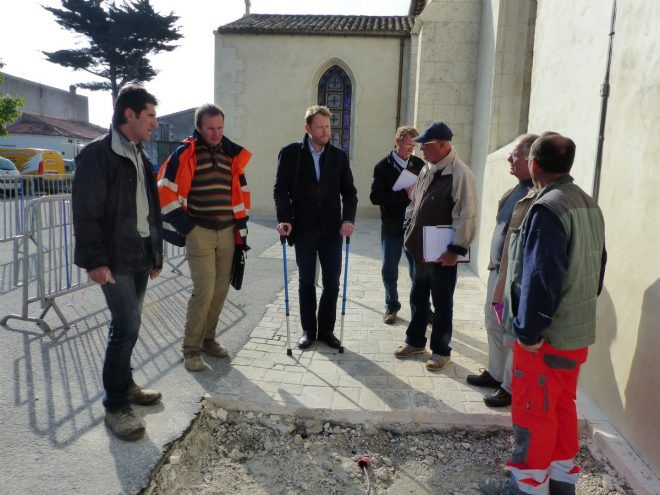Ars-en-Ré - Travaux église - Sondages archéologiques - 9 mai 2017