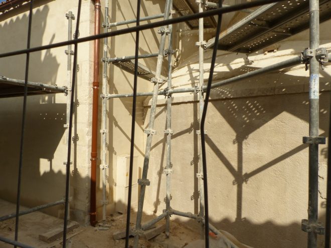 Ars-en-Ré - Travaux église -Arrière - 9 mai 2017