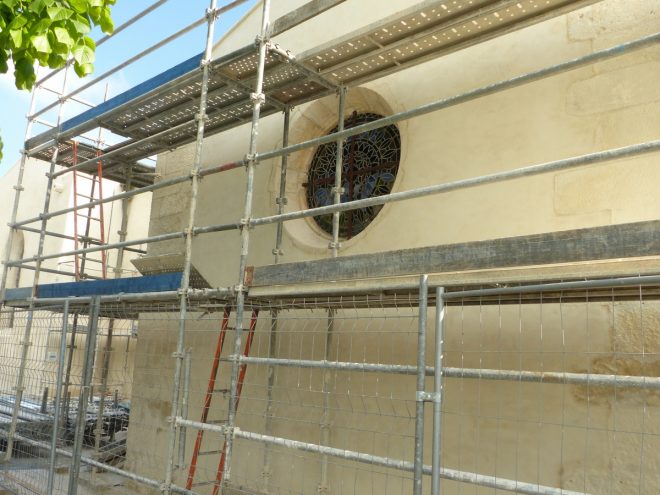 Ars-en-Ré - Travaux église - Chaulage des murs- 9 mai 2017