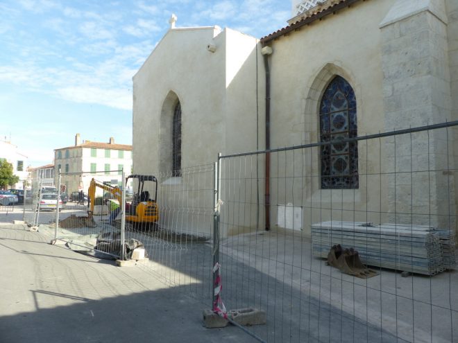 Ars-en-Ré - Travaux église - Sondages archéologiques - 15 mai 2017