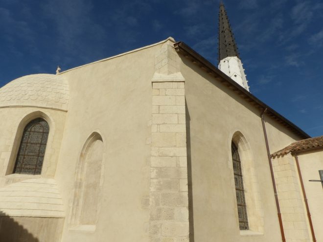 Ars-en-Ré - Travaux église - Chaulage des murs- 15 mai 2017