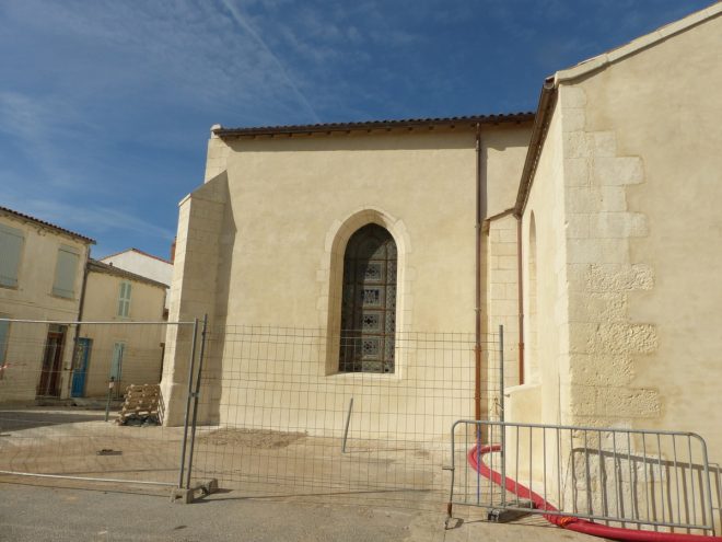 Ars-en-Ré - Travaux église - Chaulage des murs- 15 mai 2017