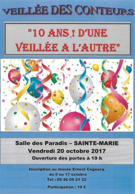 Affiche 10ème soirée Conteurs Rétais - 20 octobre 2017