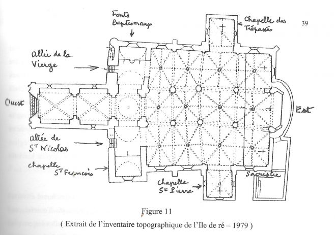 Ars-en-Ré - Plan de l'église - Livre Pierre Goguelin 