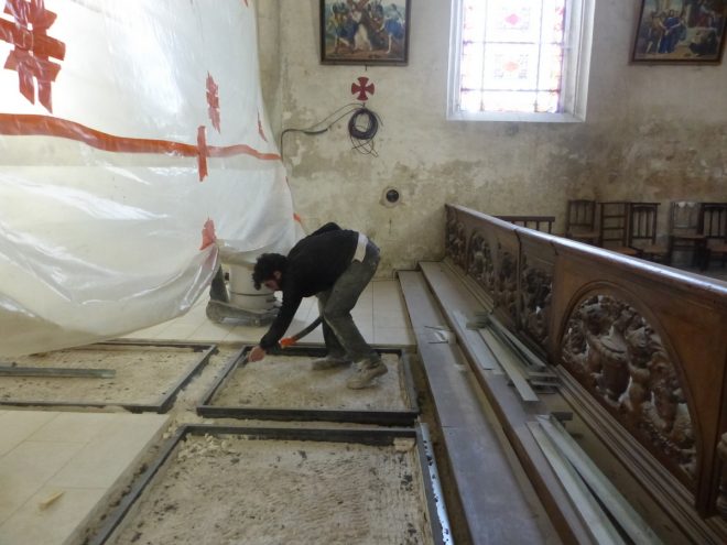 Ars-en-Ré - Travaux église - Sols - 17 mai 2018