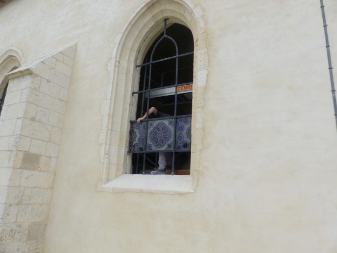 Ars-en-Ré - Travaux église - Vitraux - 13 juin 2018