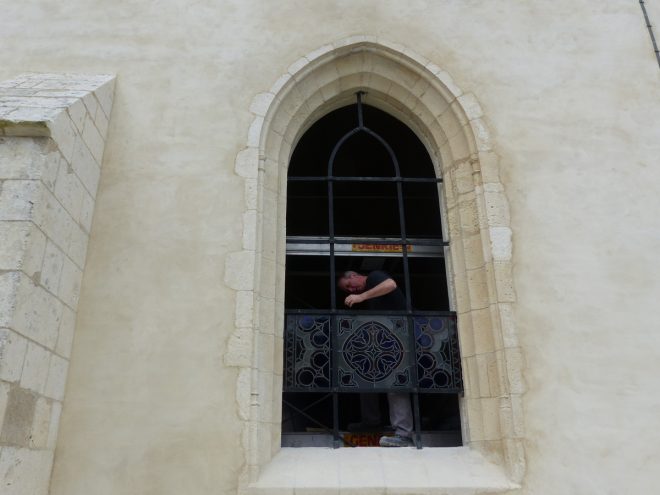 Ars-en-Ré - Travaux église - Vitraux - 13 juin 2018
