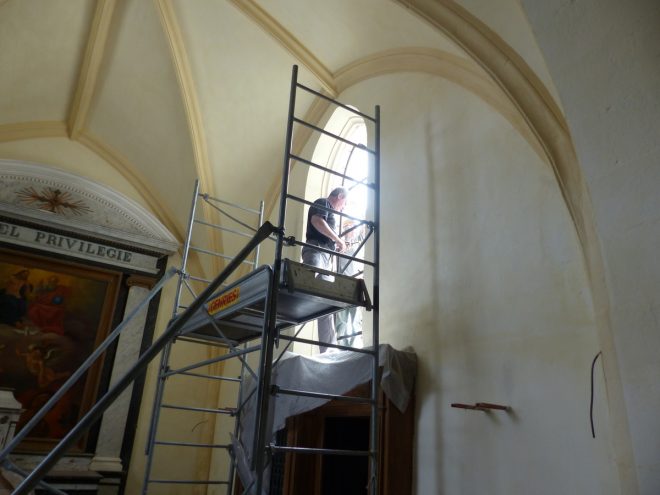 Ars-en-Ré - Travaux église - Vitraux - 14 juin 2018