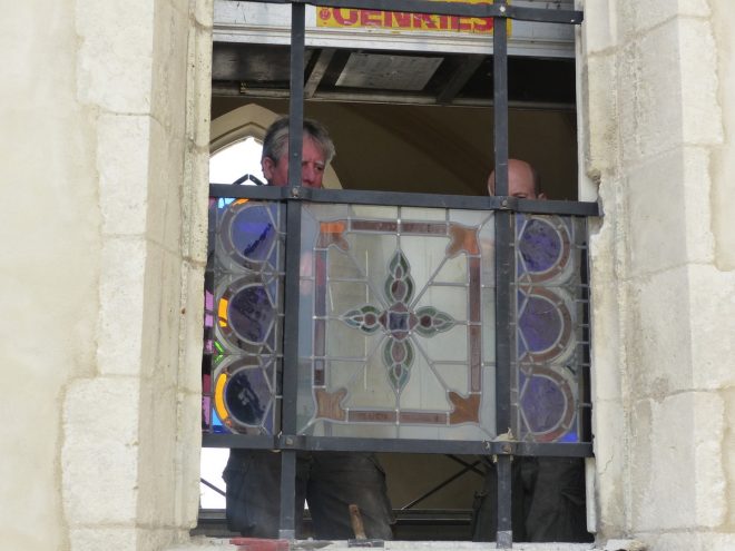 Ars-en-Ré - Travaux église - Vitraux - 14 juin 2018