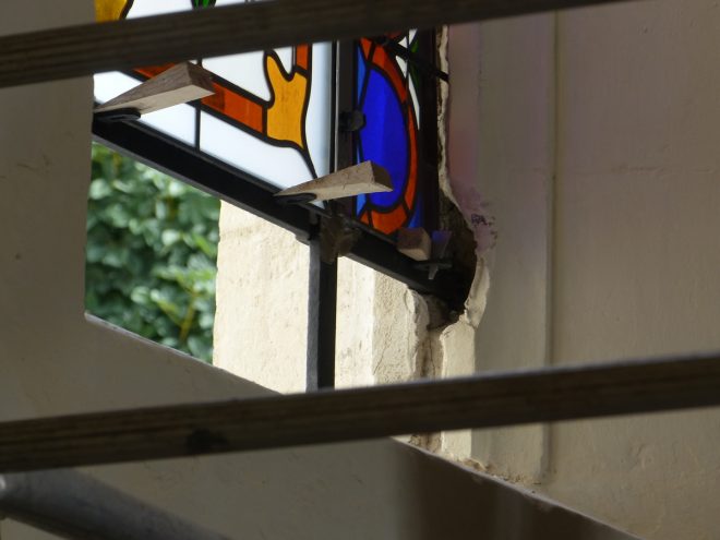 Ars-en-Ré - Travaux église - Vitraux - 14 juin 2018